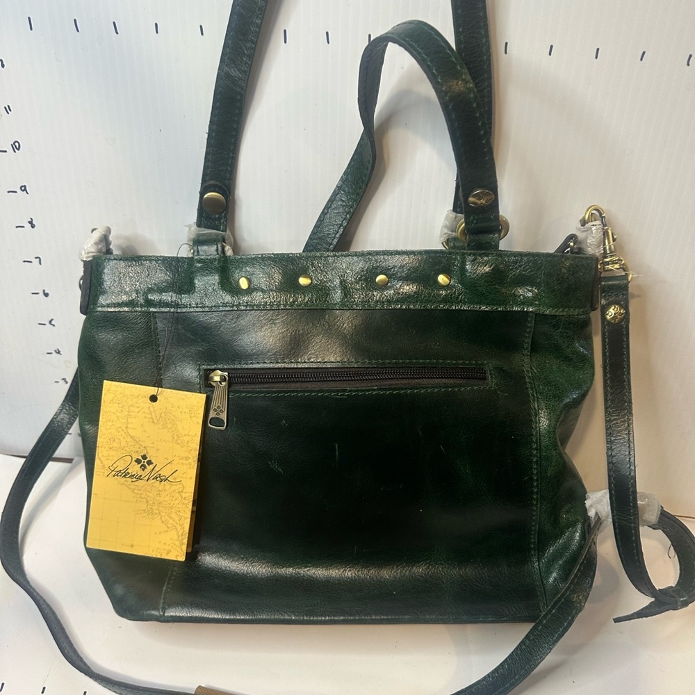 Patricia Nash Dark Green Leather Shoulder Bag
